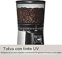 Vista 5 de OXO Brew - Molinillo de café cónico con rebabas de acero inoxidable, plateado, rebabas de acero inoxidable, molienda inteligente automática de un