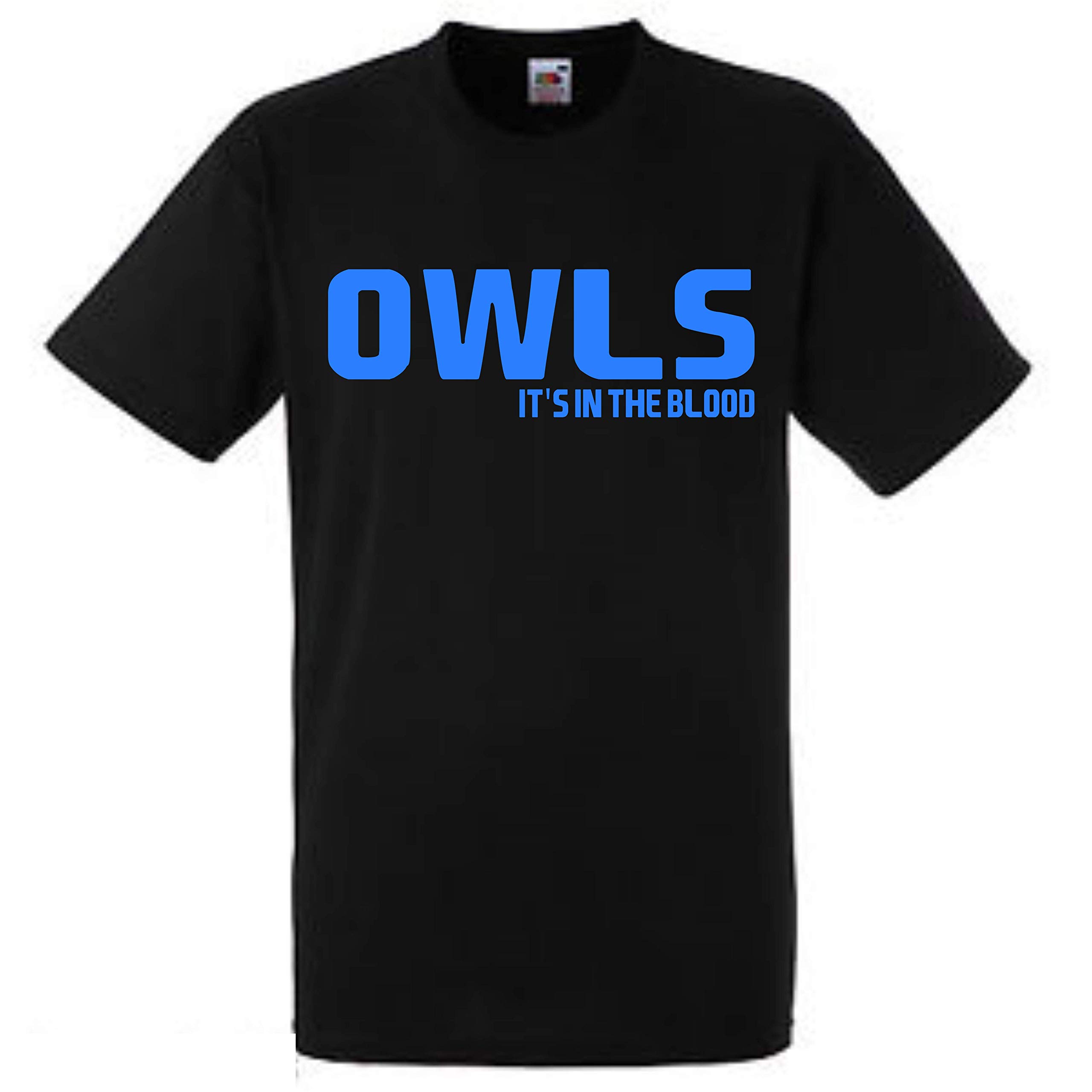 All About The Print Men's Black Owls Its In The Blood Premium T Shirt Gift XX-Large Football