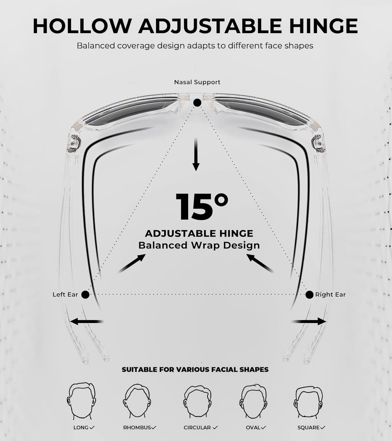 KALIYADI Polarized Sunglasses for Men, Lightweight Sun Glasses with UV Protection for Driving Fishing Golf thumbnail