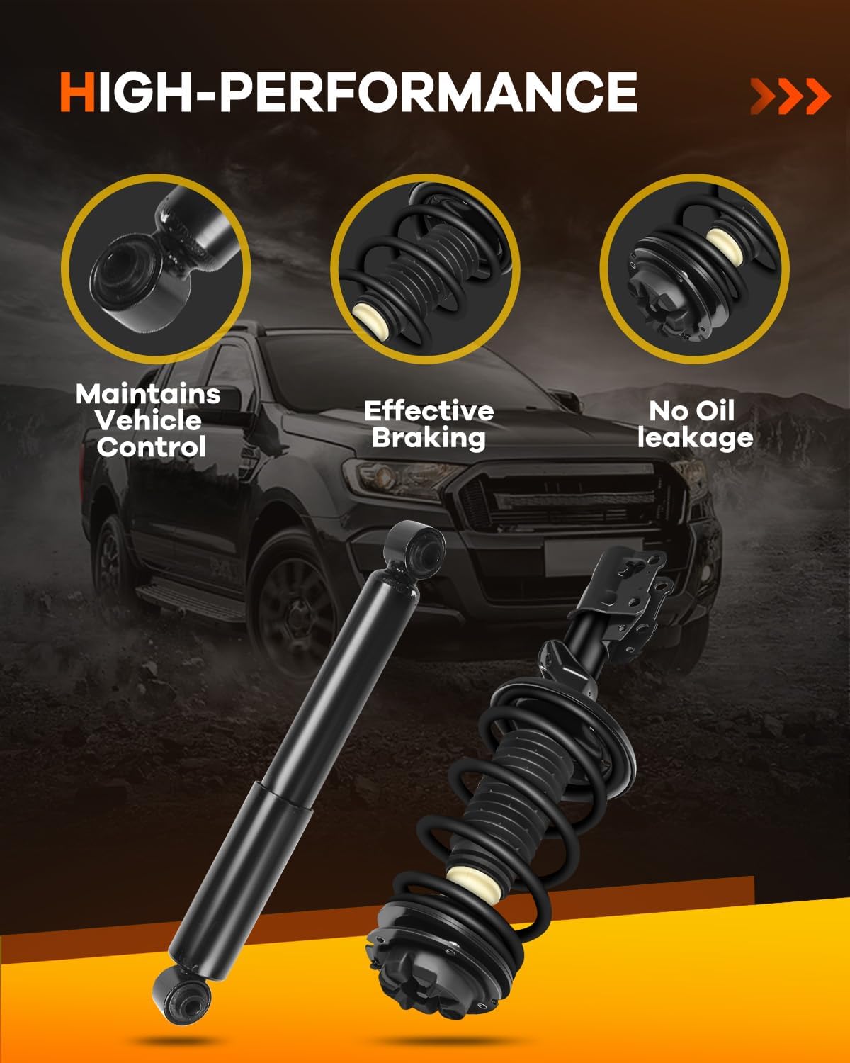 Spring Strut Assembly,OCPTY Complete Struts Shocks Fits 2003 2004 2005 2006 2007 for Saturn Ion 172203 5668 Replace Strut