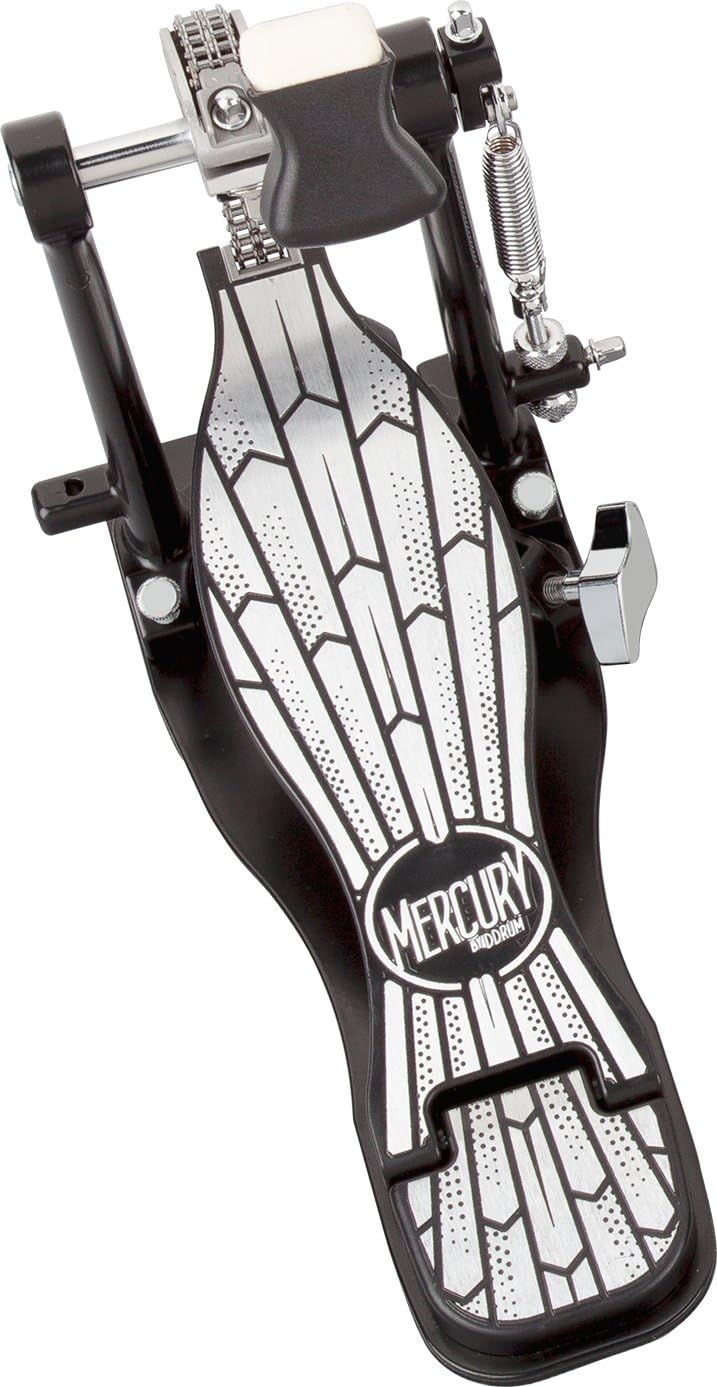 ddrum MSBP Mercury Single Bass Drum Pedal, Black and Chrome Musical Instruments