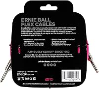 Vista 2 de Ernie Ball - Cable de instrumento Flex recto/recto de 20 pies - Rosa