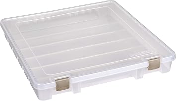 ArtBin 9100AB Super Satchel Slim 1 Open Compartment, Art & Craft Organizer, [1] Plastic Storage Case, Clear