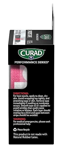 Vista 6 de Curad CURIM5024H Performance Series Ironman - Cinta deportiva, rosa con logotipo de Ironman blanco, tamaño de 1.5 pulgadas x 10 yardas