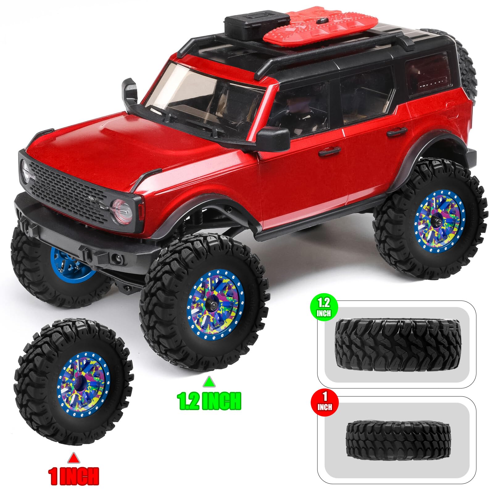 GPM Aluminum Adjustable Spring Damper Set For Traxxas 1/16 Mini E-Revo, Slash, Summit - Red - View #12
