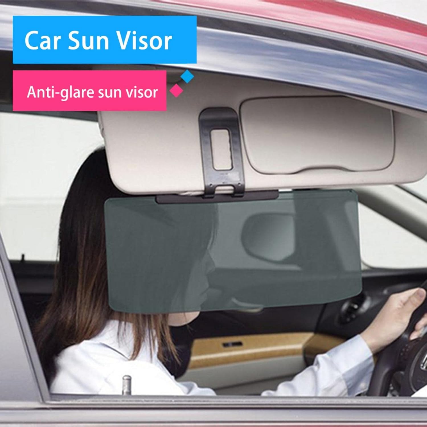 Amazon | 【全車種対応】車用サンバイザー 偏光 UVカット 日よけ