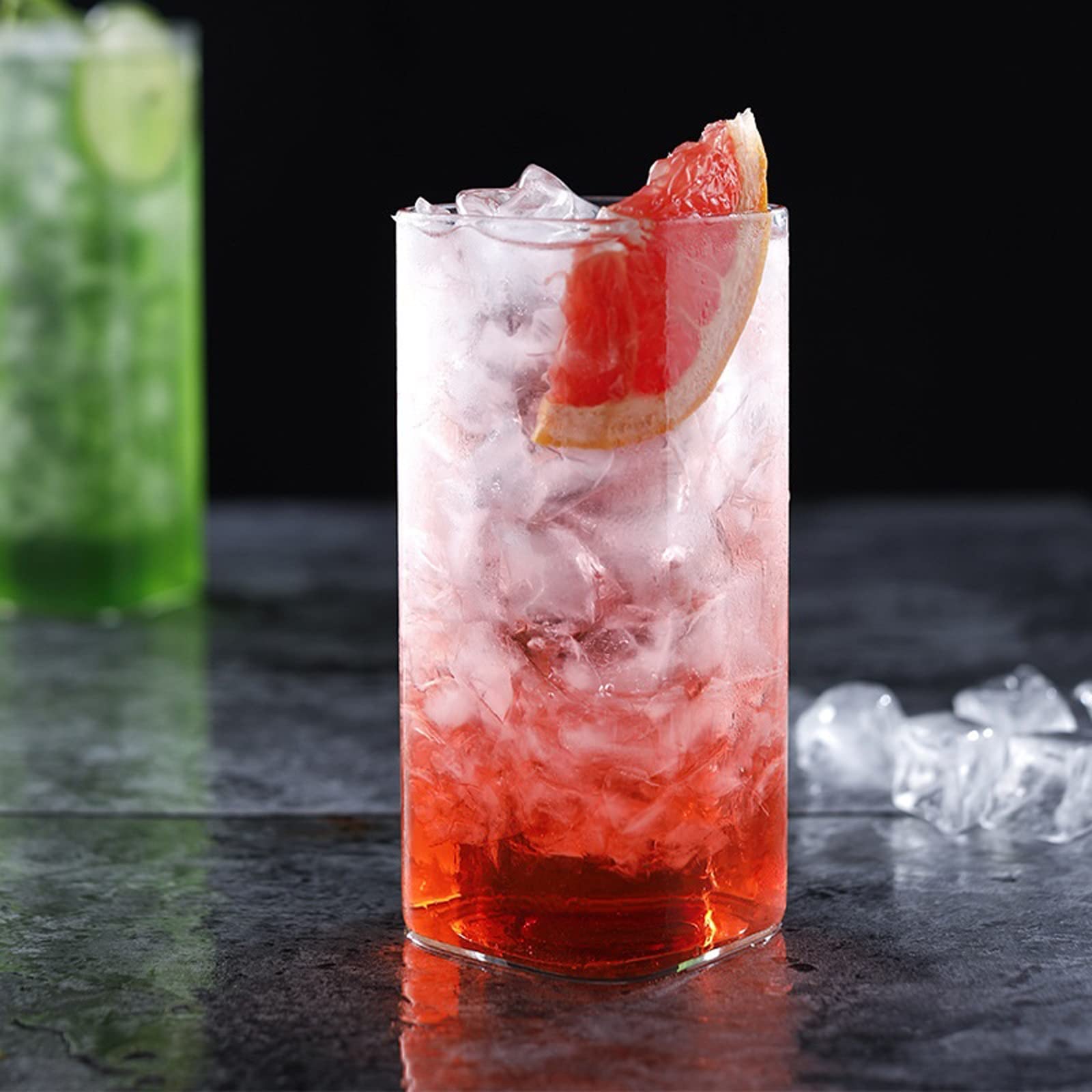 Szklane kubki cienkie kwadratowe szklanki do picia przezroczyste naczynia do picia zimny napój cola sok kawa mleko kubek restauracja artykuły kuchenne szklanki do picia (kolor: 3 szt. 400 ml)