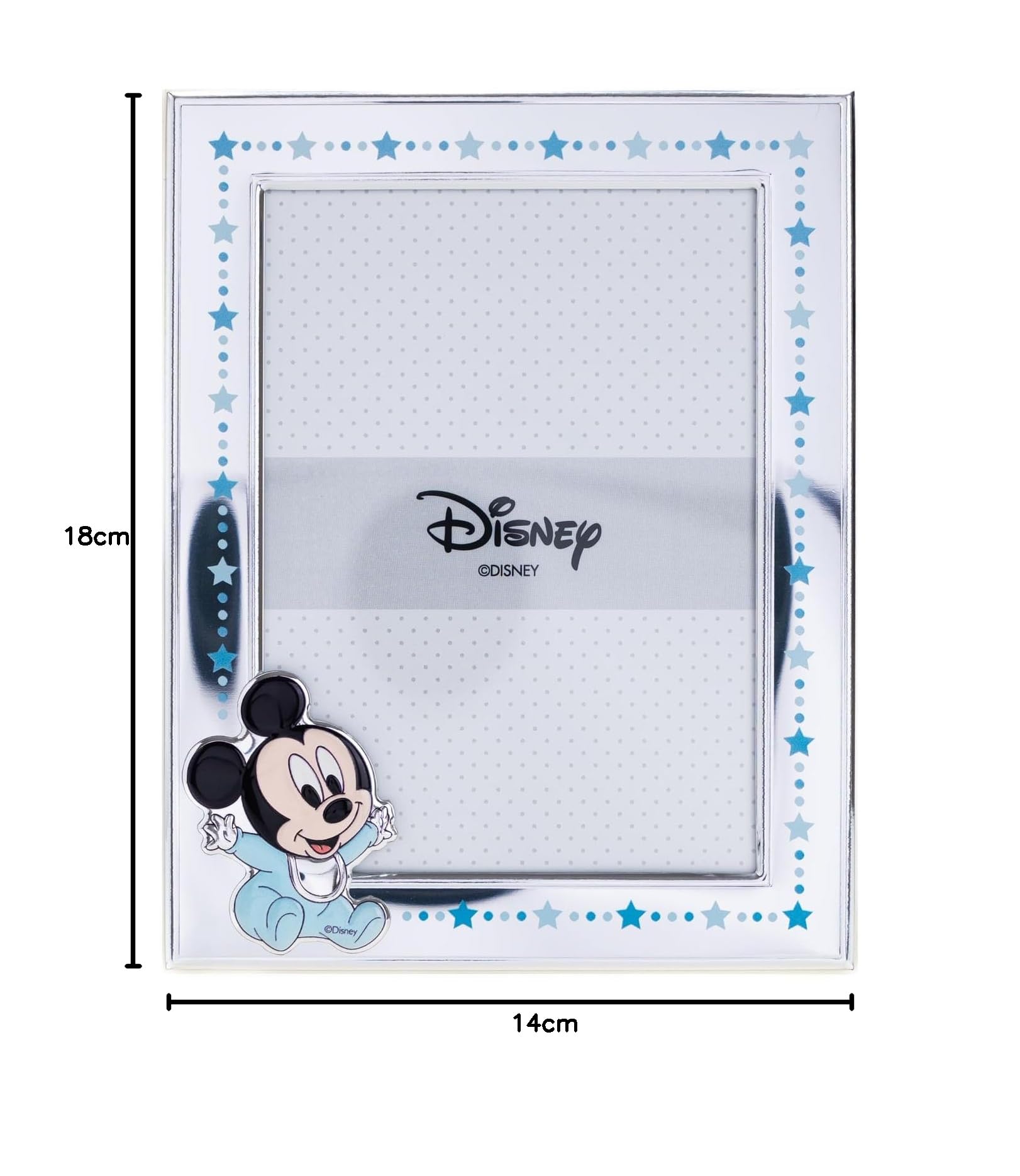 VALENTI & CO. Disney Baby Topolino Cornice Portafoto Argento 9x13 cm