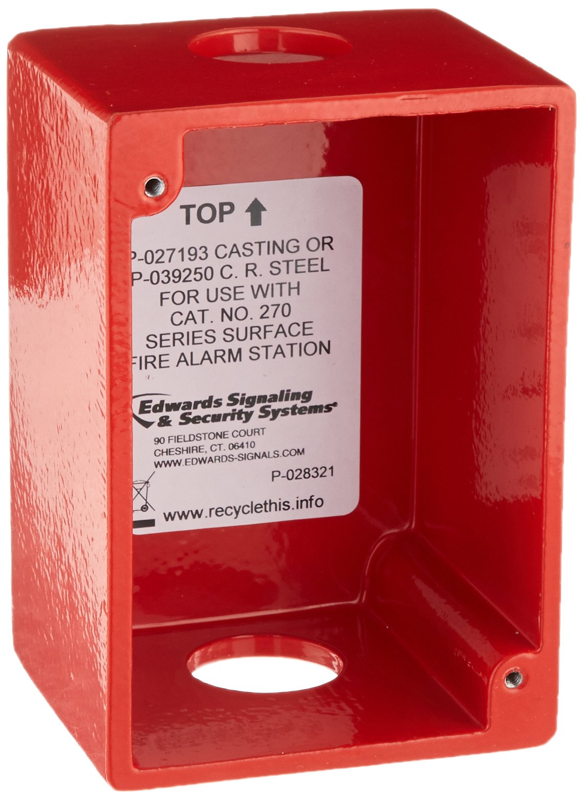 Edwards Signaling P-027193 Cast Box for Surface Mounting Fire Pull