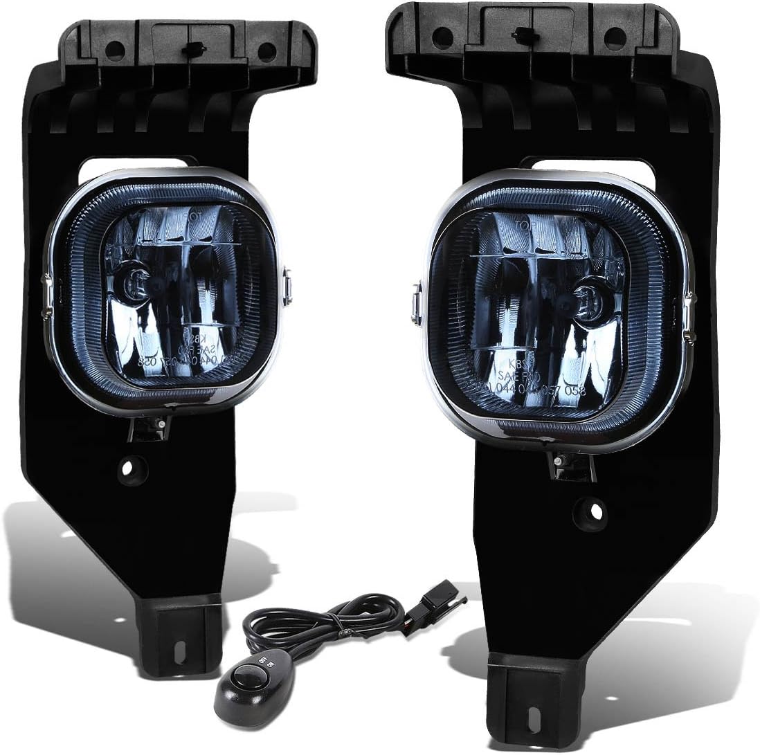 DNA MOTORING FL-ZTL-342-SM Front Bumper Fog Light Compatible with 05-07 F250 350 450 Excursion
