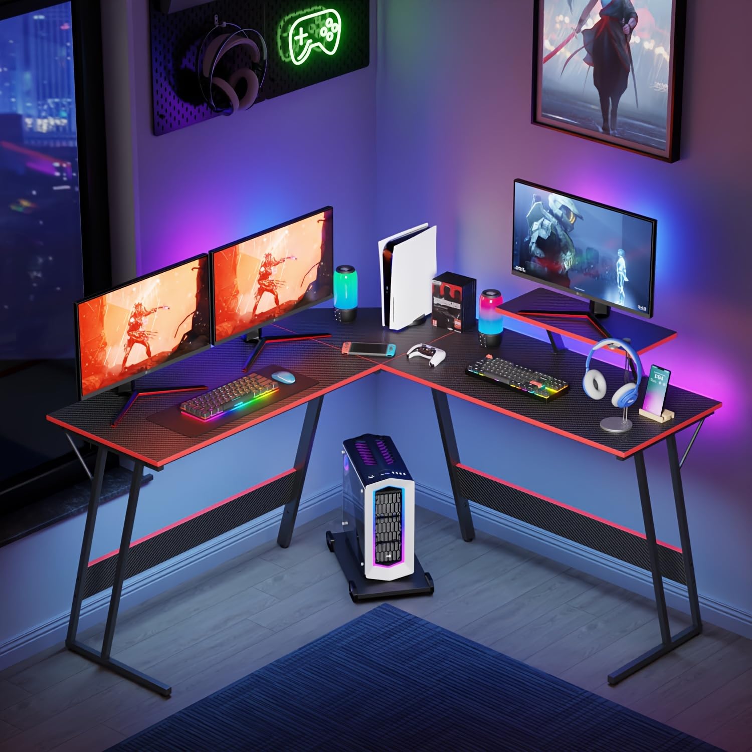 Amazon.com: Home Office Desk 50 Inches, Corner Computer Desk, L