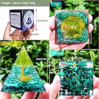 Vista 4 de Pirámide de cristal de orgón, torre de energía curativa de chakras, pirámide de cristales curativos para energía positiva, joyería de piedra