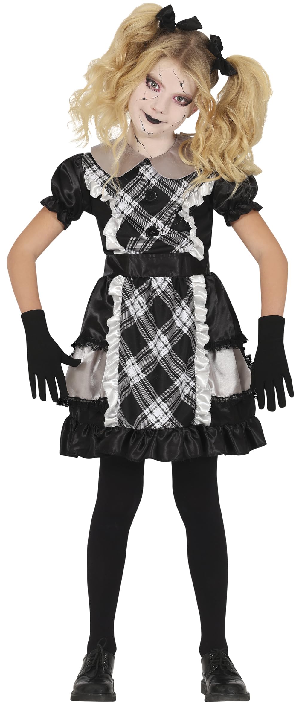 FIESTAS GUIRCA Porcelain Doll Girls Fancy Dress Costume - Scary Horror Doll Costume - Halloween Girls Costumes Age 7-9 Years - Image 2