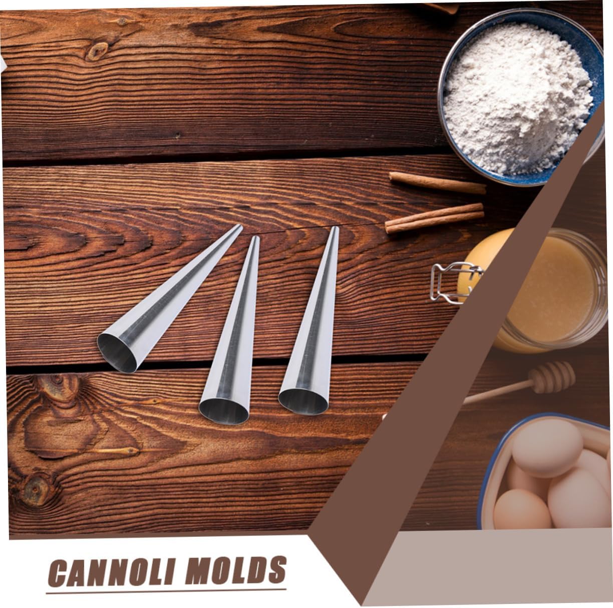 12pcs Stainless Steel Croissant Conical Tube for Baking Pastry Horn Forms for Decor Easy to Clean