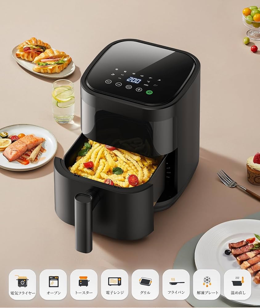 タッパーウェア　エアフライヤー 　3L Amazon.co.jp: ノンフライヤー 3L エアーフライヤー air fryer