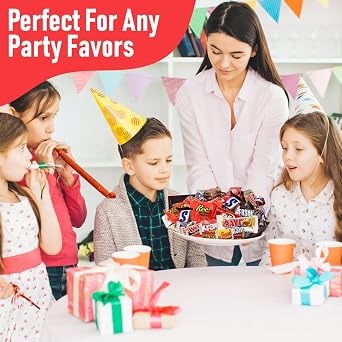 Assorted Chocolate Candy Variety Pack, 5 Lb Bulk Mix of Individually Wrapped Mini Milk and Dark Chocolate Bars for Office Snacks, Candy Bowls, Party Favors, Treat Bags, Movie Nights and Sharing