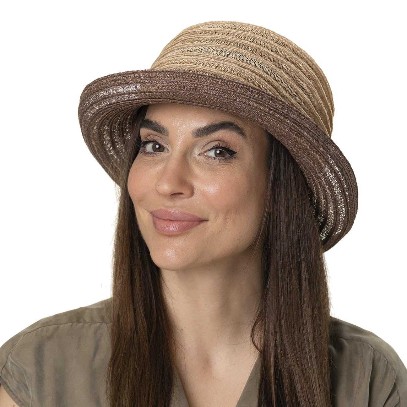 Mayser Belma New Sombrero Plegable de Sol Aspecto Plisado Hecho en UE Mujer Primavera Verano
