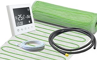 Komplett-Set elektrische Fußbodenheizung UltraPro 160 für Fliesen, Naturstein mit Thermostat RT-50 weiß (1,5 m² - 0,5 x 3 m)