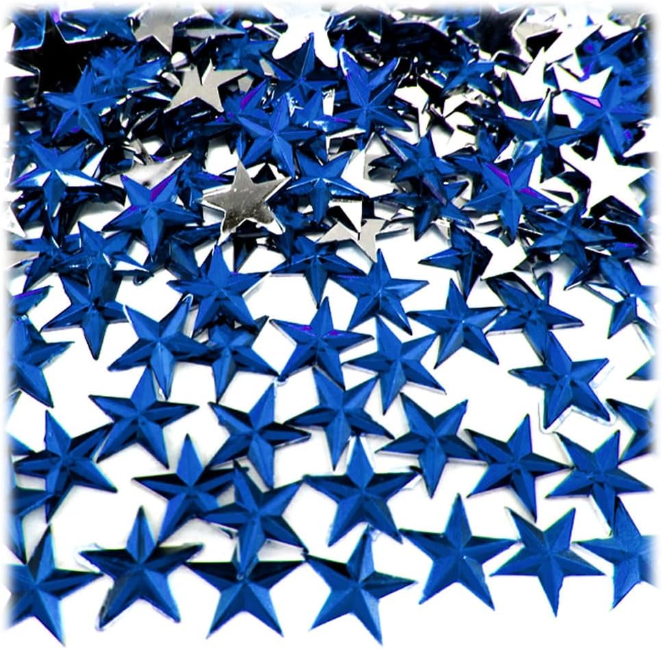 The Crafts Outlet 1,000pc Flatback Acrylic Rhinestones Star 10mm - 46ss Jet Black
