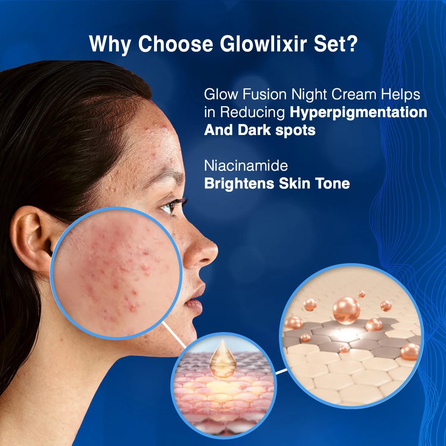 DermDoc Glowlixir Set of 2-10% Niacinamide Face Serum (15ml) & 2% Kojic Acid Night Cream with Niacinamide & Alpha Arbutin (25 g) | Skin Brightening Combo 2