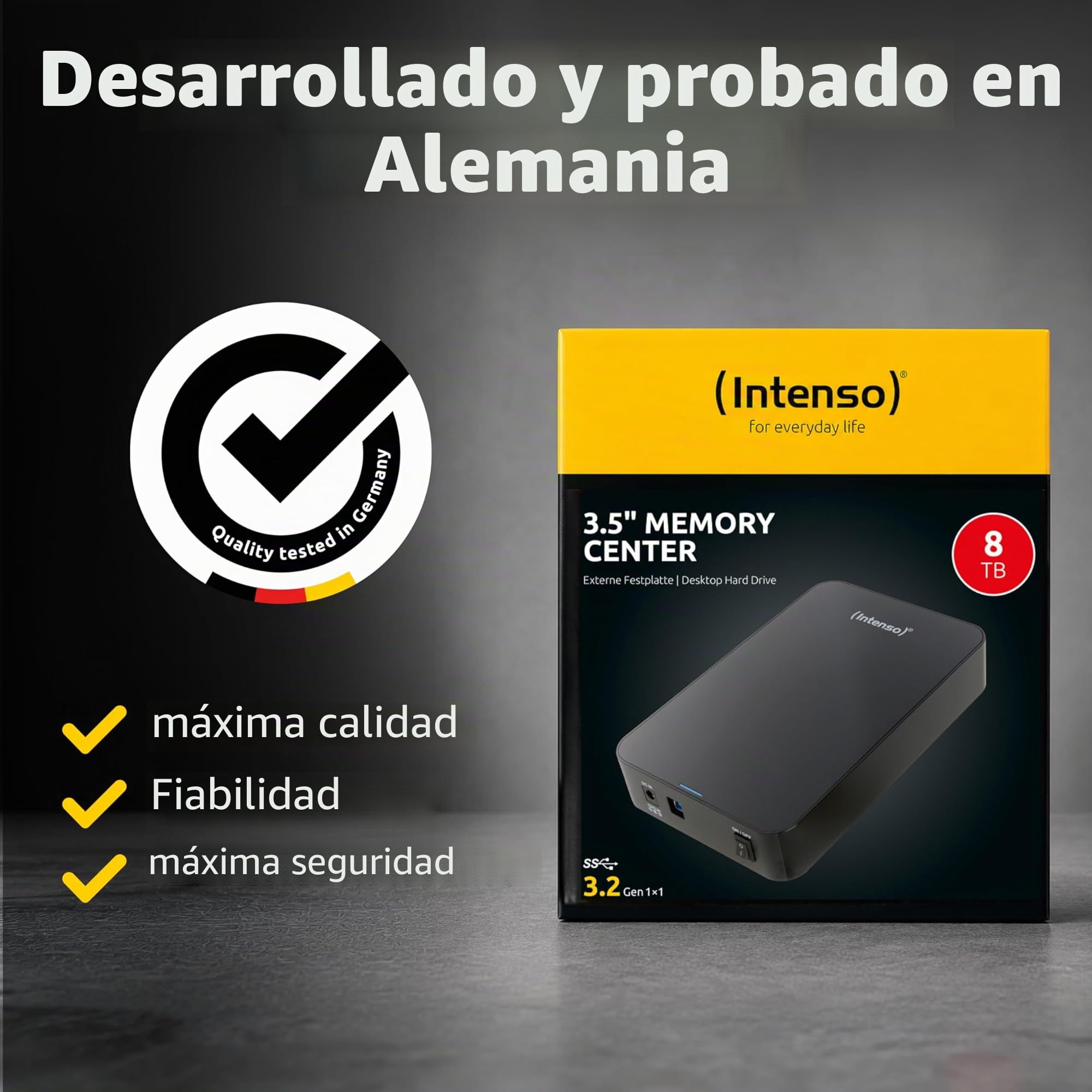 Intenso HDD Externo 6031516 8tb 3.5" USB 3.0 Negro