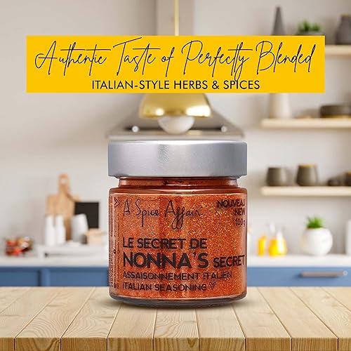 Miniatura 3 de A Spice Affair 's Nonna's Secret - Mezcla de condimentos italianos y especias 3.53 oz (3.5 onzas) - Especias de condimento italiano