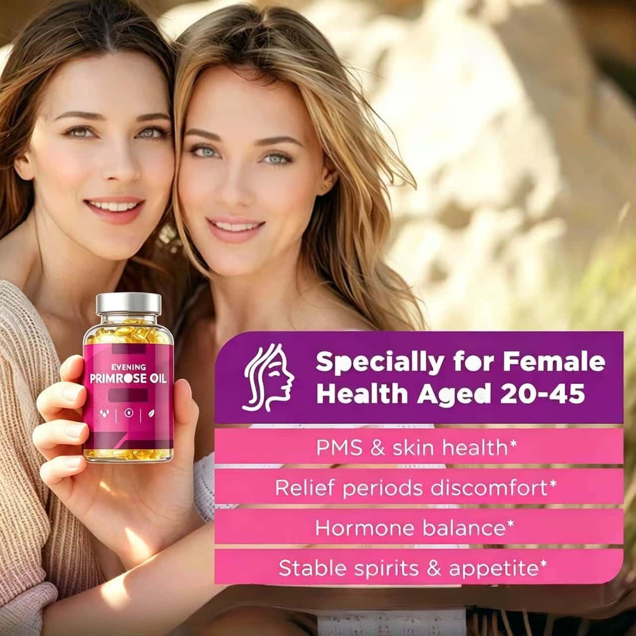 Nachtkerzenöl, unterstützt den Hormonhaushalt und eine gesunde Haut