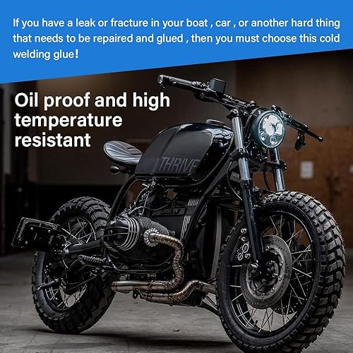 Miniatura 9 de Pegamento epoxi de metal de 1.7 fl oz, 2 partes de pegamento epoxi de soldadura en frío resistente para todos los usos, metal, plástico, cerámica,