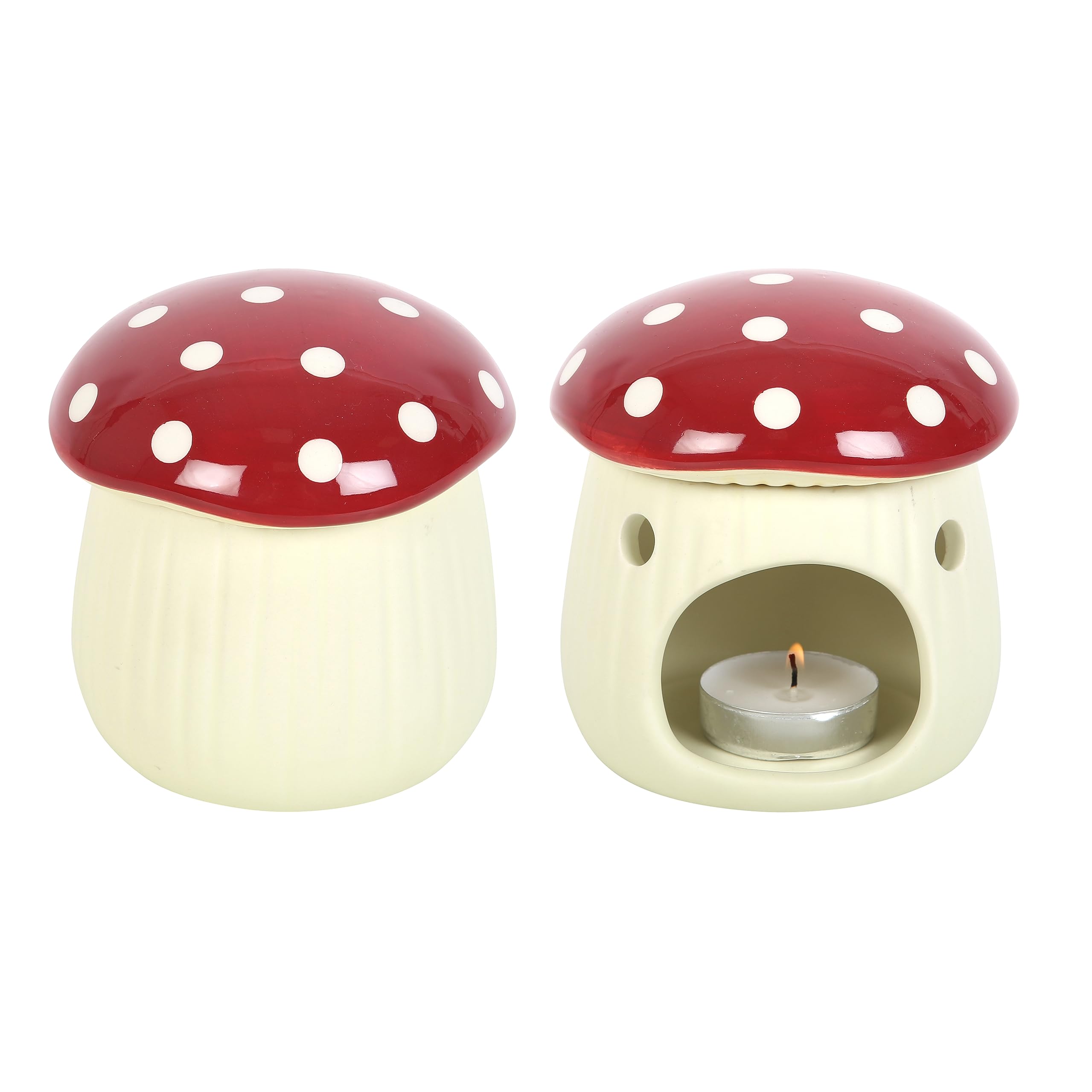Adorable Mushroom Wax Melts Burner | Fragrance Oil Warmer | Aromatherapy Tealight Holder | Eye-catching Home Fragrance Decor | Calming Scent Toadstool Oil Diffuser