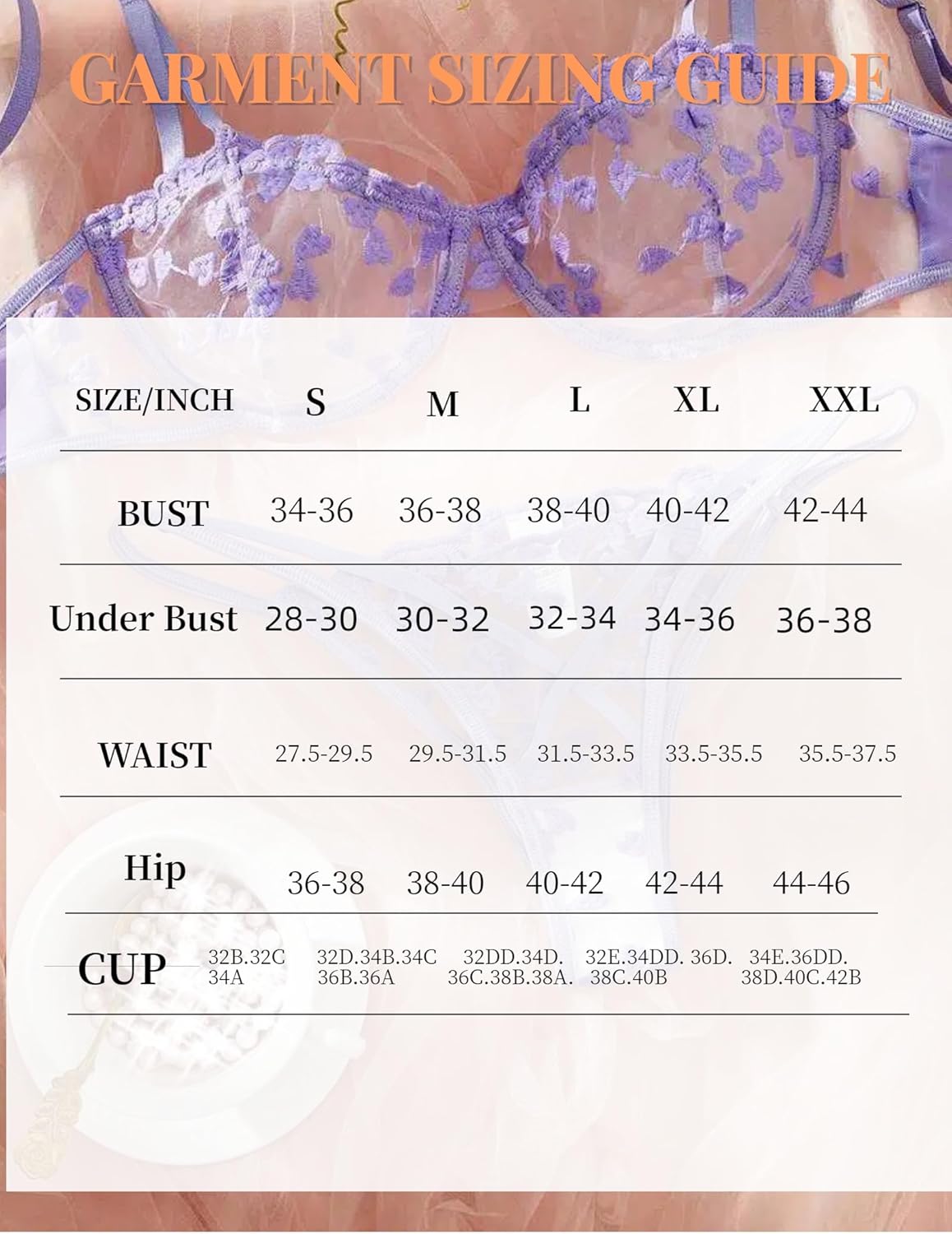 Avidlove Sexy Valentine's Lingerie for Women Underwire Lingerie Set Cute Push Up Embroidered Bra and Panty Set - Image 6