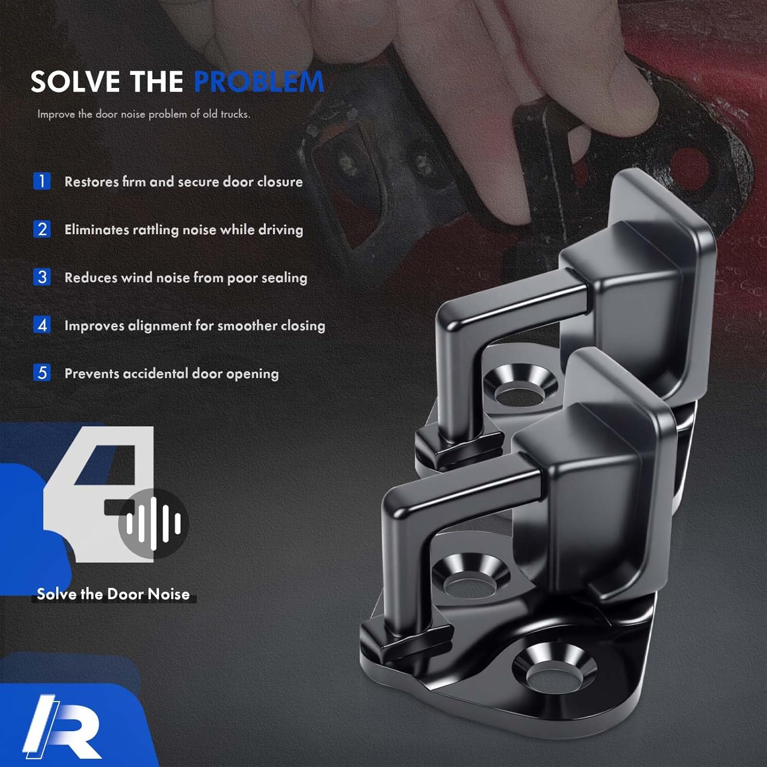 Door Lock Striker Pin w/Bolt Fit for Ford F150 F250 F350 1999-2016 Single Cab or Crew Cab - Latch Mechani Replace# 9L3Z-1522008-A 9L3Z1522008A - 2PCS