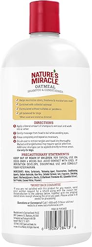 Miniatura 2 de Nature's Miracle Nature's Miracle - Champú y acondicionador de avena para perros, 32 onzas, aroma a crema de pistacho