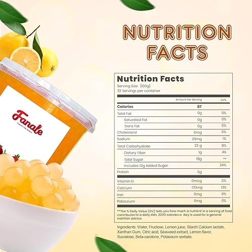 Miniatura 10 de Fanale Perlas de fresa y mango, veganas, sin OMG, sin gluten, sin grasa, perfectas para té de burbujas, batidos, helados, postres y bebidas, 2