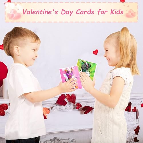 Miniatura 6 de Paquete de 28 tarjetas para el día de San Valentín para el aula y la escuela, tarjetas de San Valentín con hombres que escalan la pared, tarjetas de