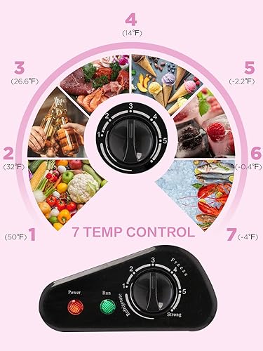 Miniatura 4 de Congelador de pecho, termostato ajustable, congeladores compactos con cesta de almacenamiento extraíble para casa, cocina, garaje, sótano, 5.0 pies