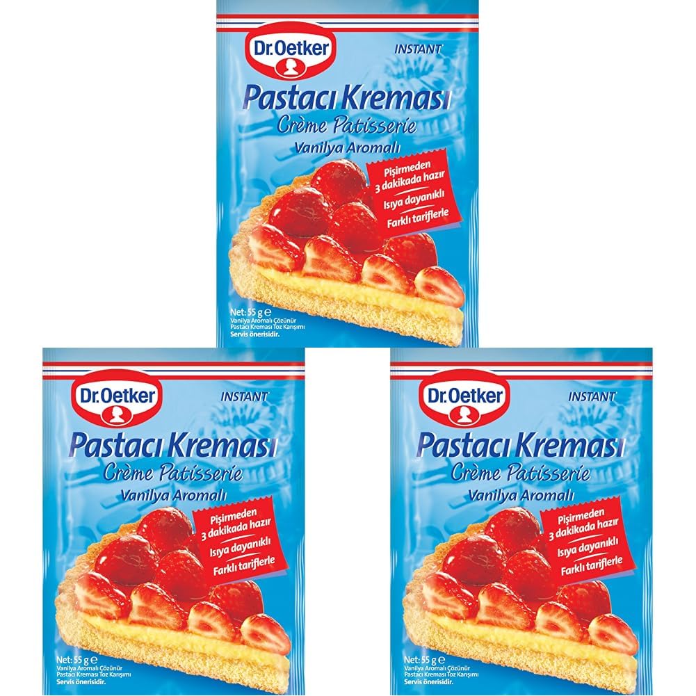 Dr. Oetker Pastacı Kreması - Instant - Vanilya Aromalı, 55 Gr 3lü paket