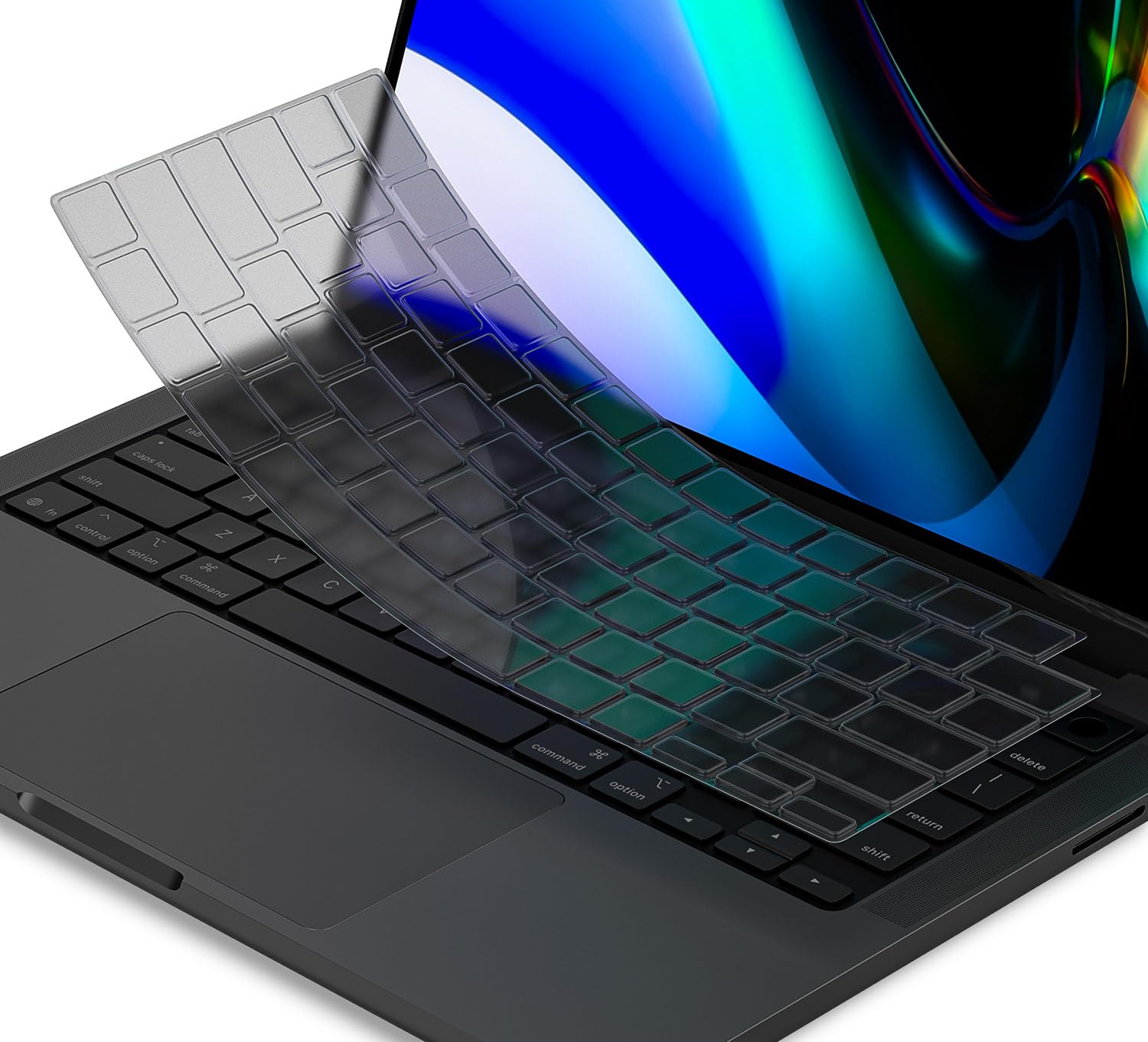 Premium Keyboard Cover Protector for 2026 2025-2021 MacBook Pro 14"/16" M5/M4/M3/M2/M1 Pro/Max, MacBook Air 13"/15" M5-M2 Keyboard Skin Accessories, Translucent Black (US Layout)