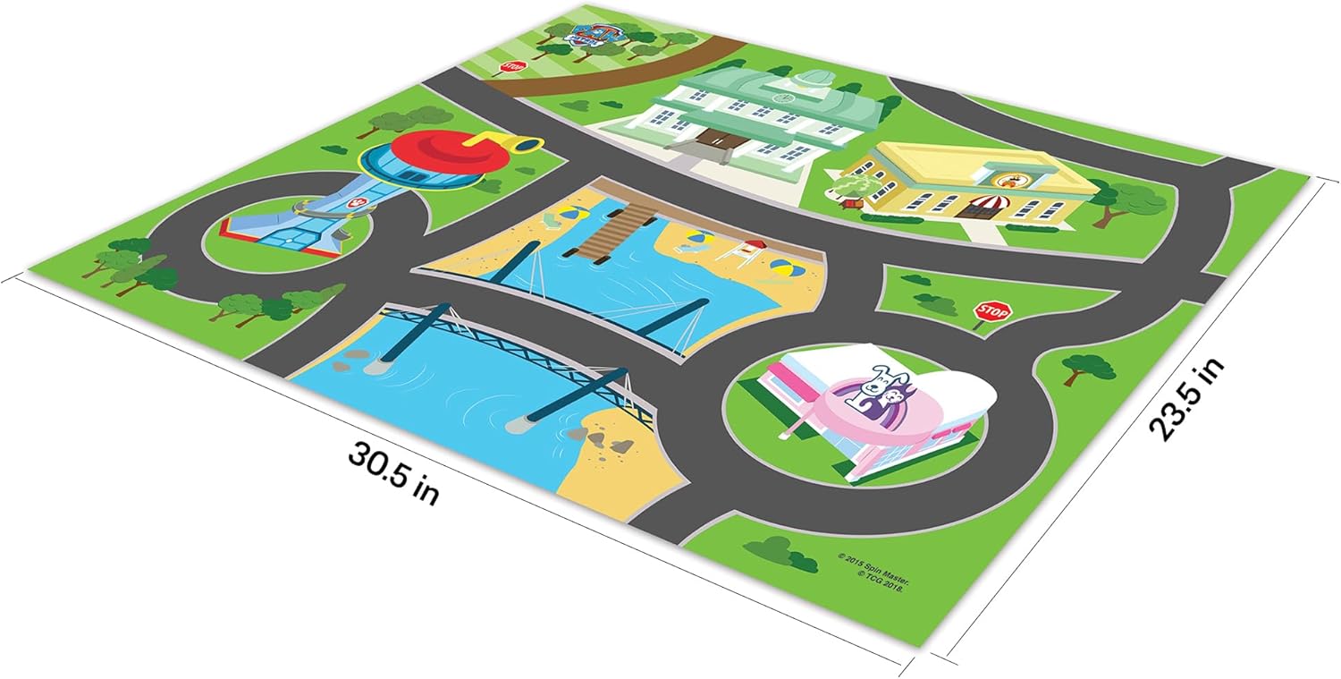 Imaginmat: Deluxe - Paw Patrol - Floor Playmat & Toy Car, 30.5 x 20.5, Character Vehicle & Road Accessories, Durable EVA Foam Mat, Licensed, Kids 3+