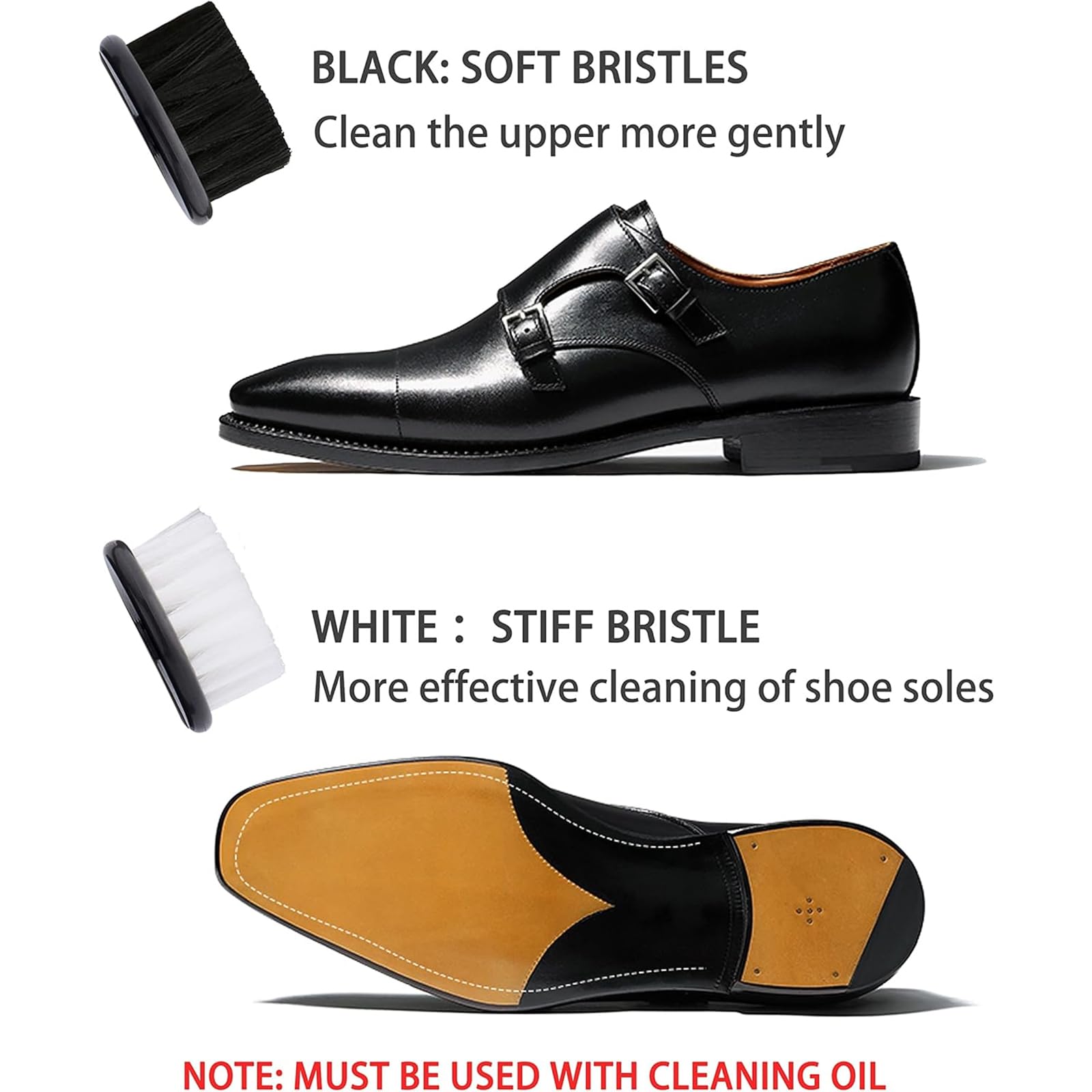Spazzola Elettrica per Scarpe, Spazzola Portatile per Pulire Scarpe in Pelle con 3 Testine Sostituibili, Dotata di Hyper Cleanse, Facile da Trasportare per Stivali Scarpe Borse Divani
