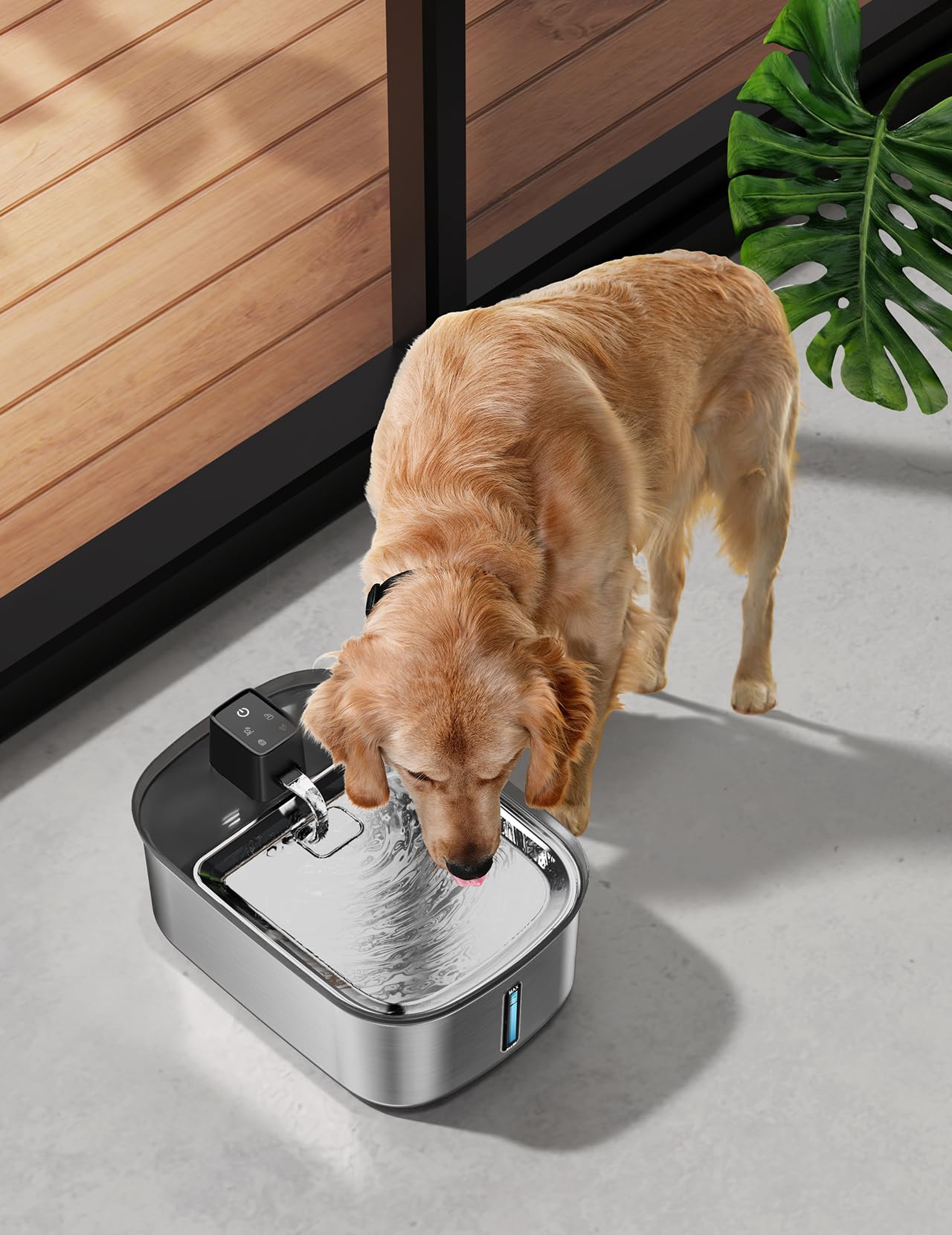 Wireless 7.5l/254oz/2Gal Dog Water Fountain for Large Dogs Stainless Steel, Quiet Pet & Cat Water Fountain with Motion Sensor, Automatic Water Dispenser for Dogs&Multi-Pet Homes Continuous Fresh Flow - image 2