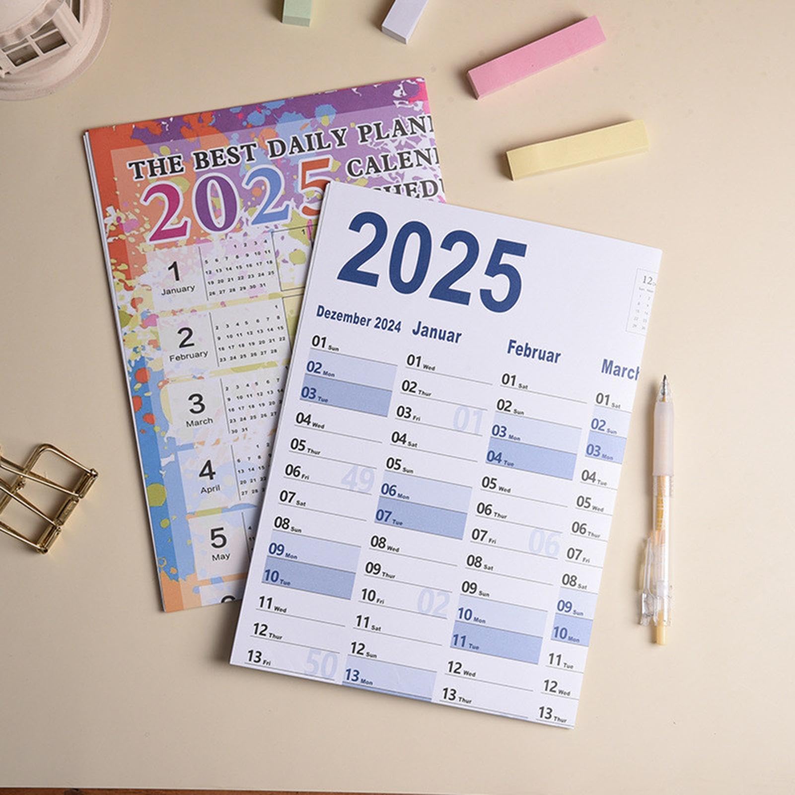 Kalendarz ?cienny 2025, 12-miesi?czny roczny planer ?cienny, jednostronny kalendarz 2025 z miesi?cznym planem ?wi?tecznym do sali lekcyjnej w domu | Roczny kalendarz ścienny 2025 ze świętami do planowania biura domowego, prowadzenia harmonogramu rodzinneg