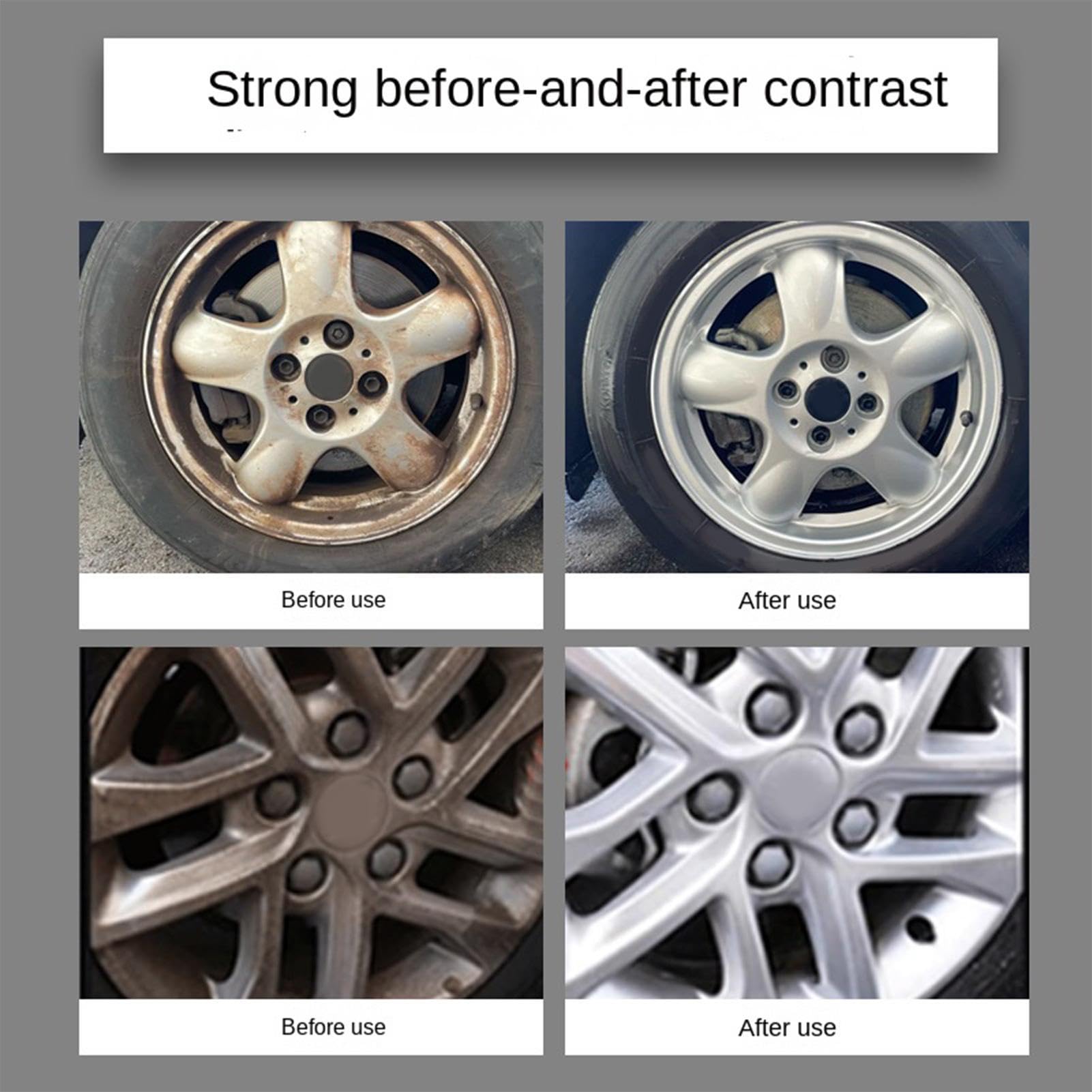 Generico Rimuovi Ruggine per Auto - 120ml Pulizia Profonda Multifunzione,Smacchiatore Portatile per Ruggine - per Vernice Auto Cerchi Moto SUV Berlina Camper Barca Utensili Catene Freni