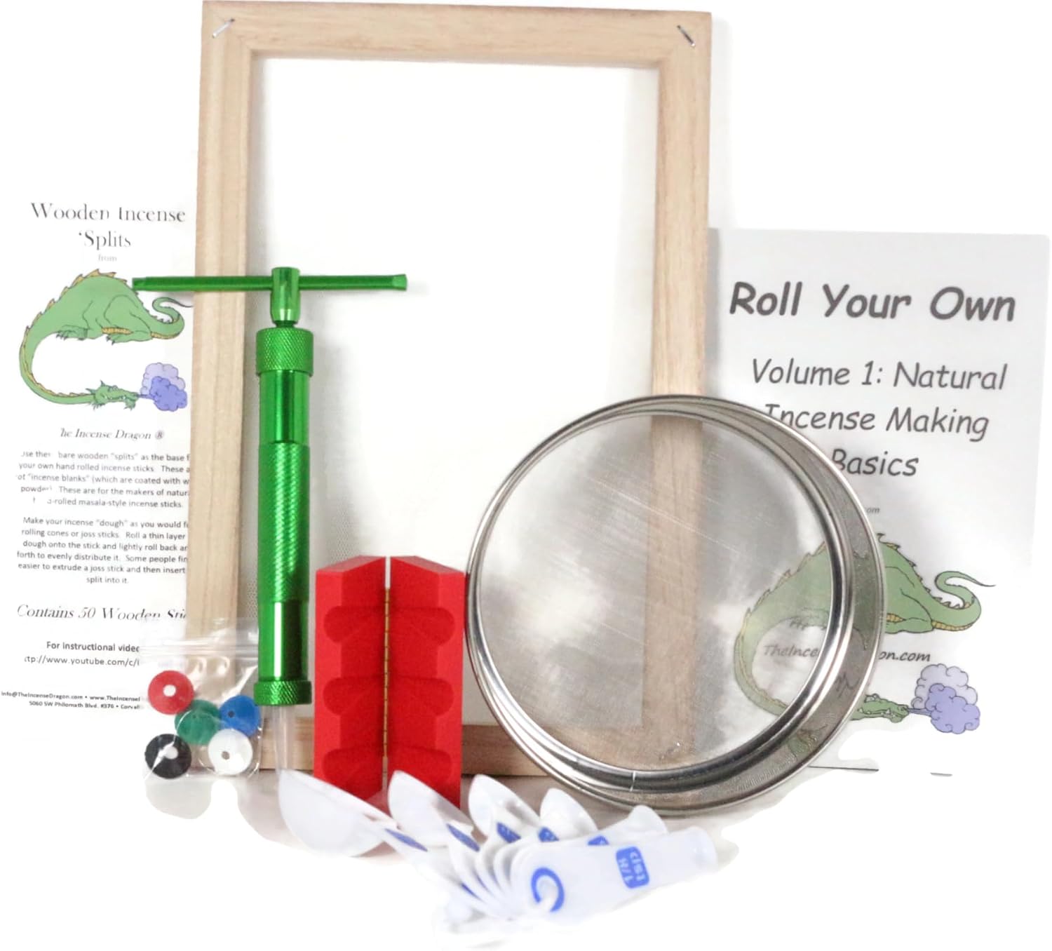 Incense Making Tool Set (Basic) with Mold, Sifter, extruder, and More