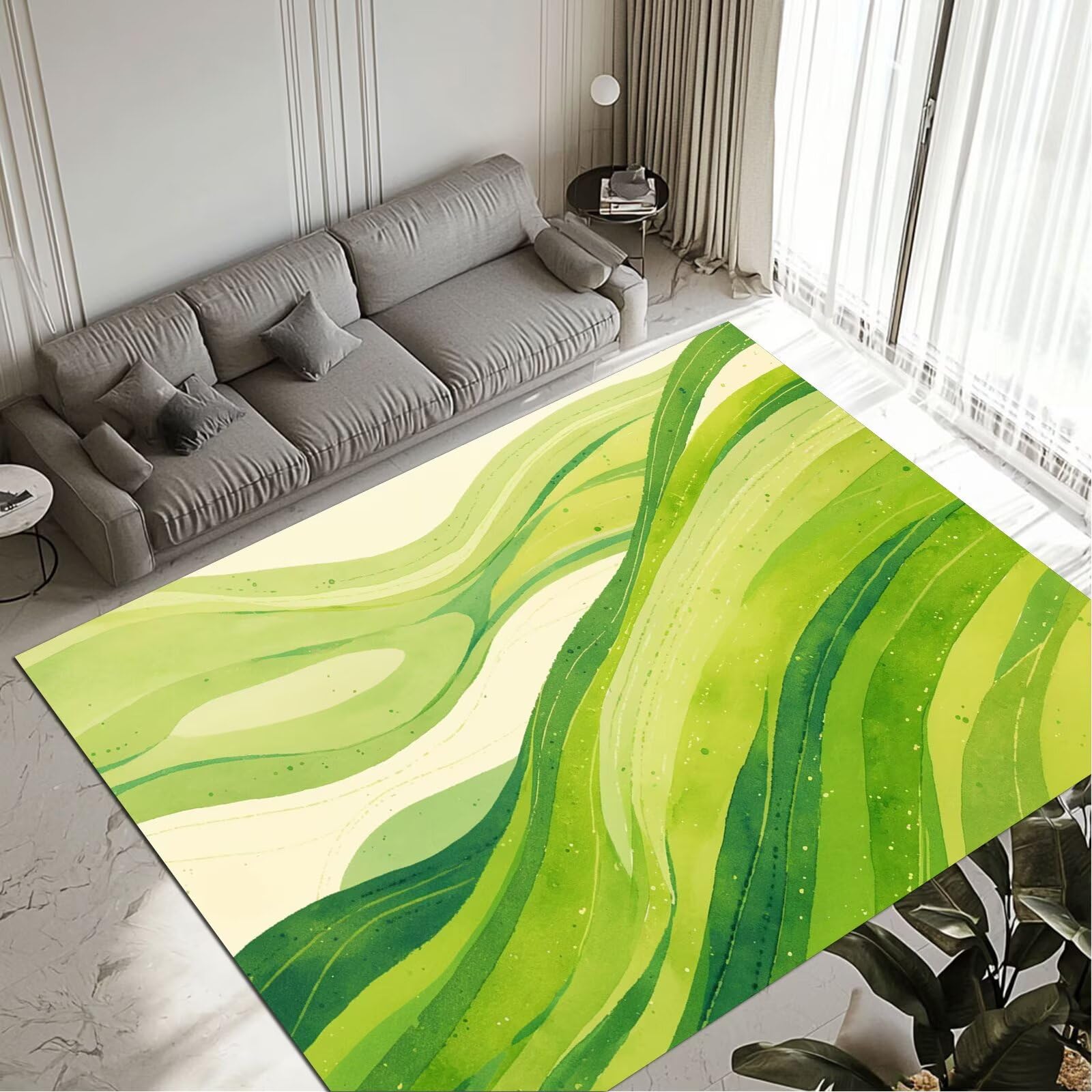 Tapis Green grand tapis salon chambre adulte 80x150cm lavable