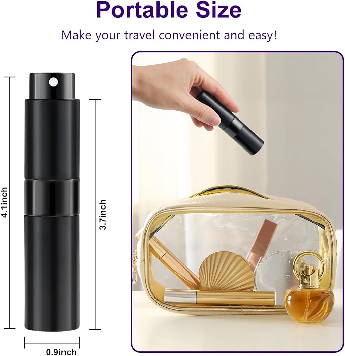 Atomizador Recargable de Perfume 8ml, 2 unidades miniatura 3