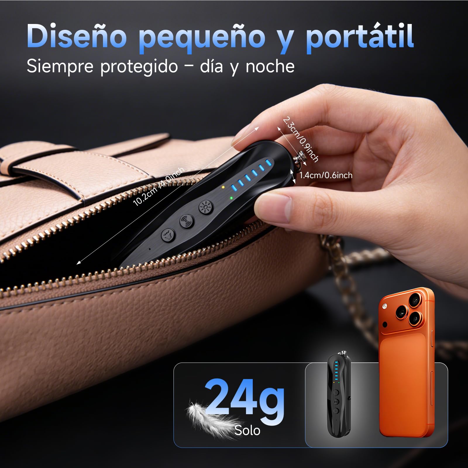 Detector de Cámaras Ocultas, Escáner de Señales RF Antiespía 5 en 1 y Detector de Rastreadores GPS, Detector Portátil de Dispositivos Ocultos para Viajes.