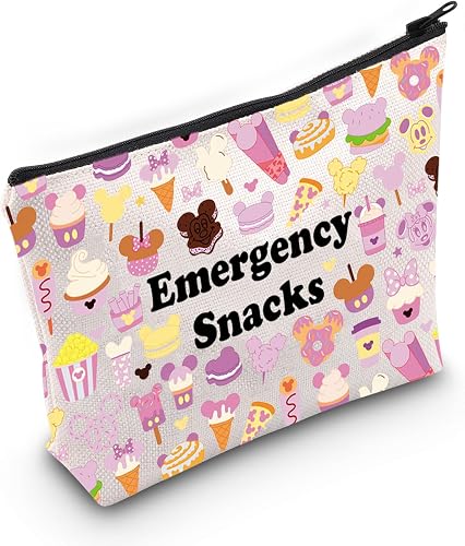 JXGZSO Emergency Snacks Food Storage Bag Foodie Reusable Zipper Pouch Food Safe Bag Snack Lover Gift, Emergency snacks 2
