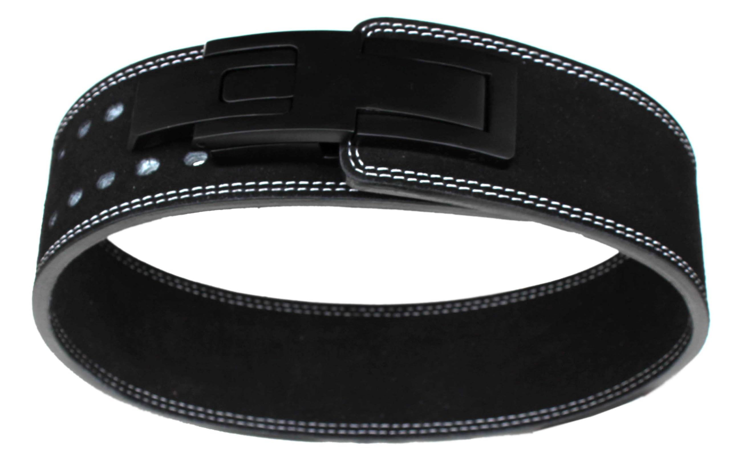 Lisaro Gewichthebergürtel KDK – 10 mm Powerlifting Gürtel mit Schnellverschluss – Kraftdreikampf Gürtel aus Echtleder – Stabil & Verstellbar (Größe S–XL)