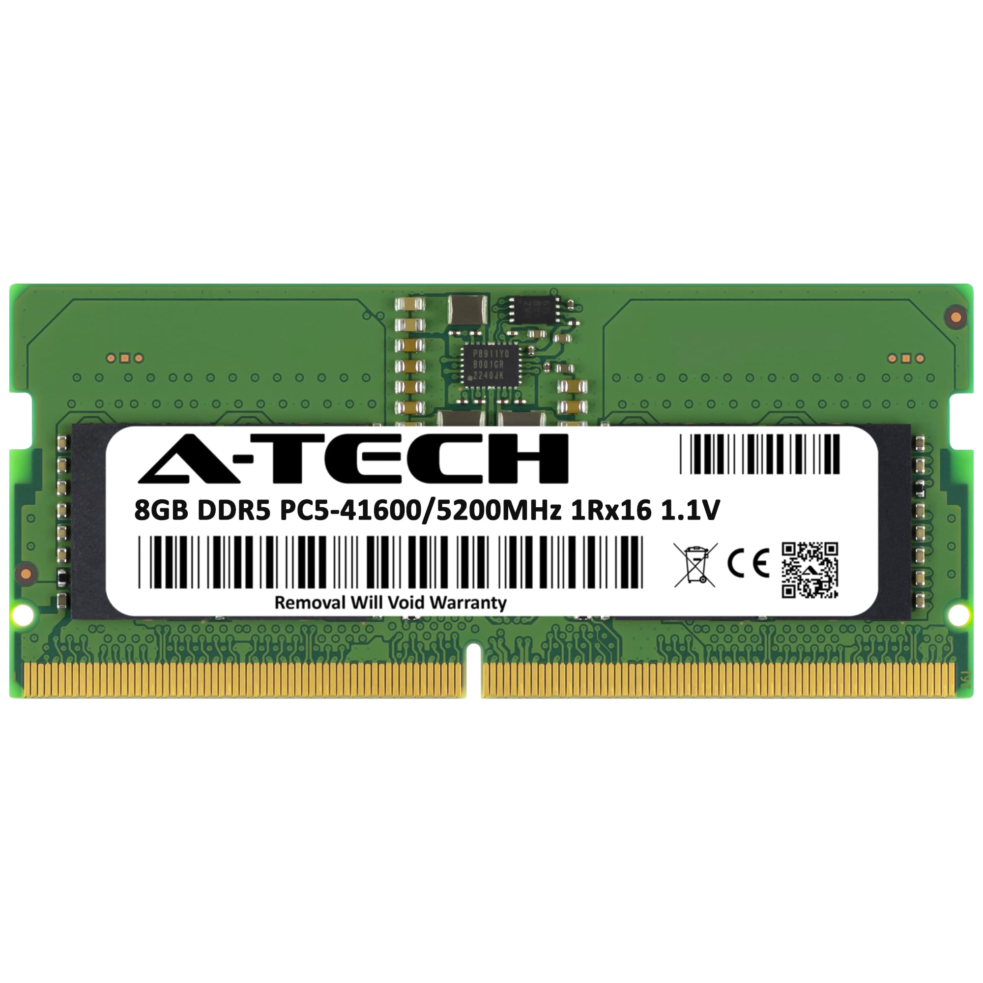 A-Tech 8GB DDR5 5200MHz PC5-41600 CL42 SODIMM 1Rx16 Single Rank