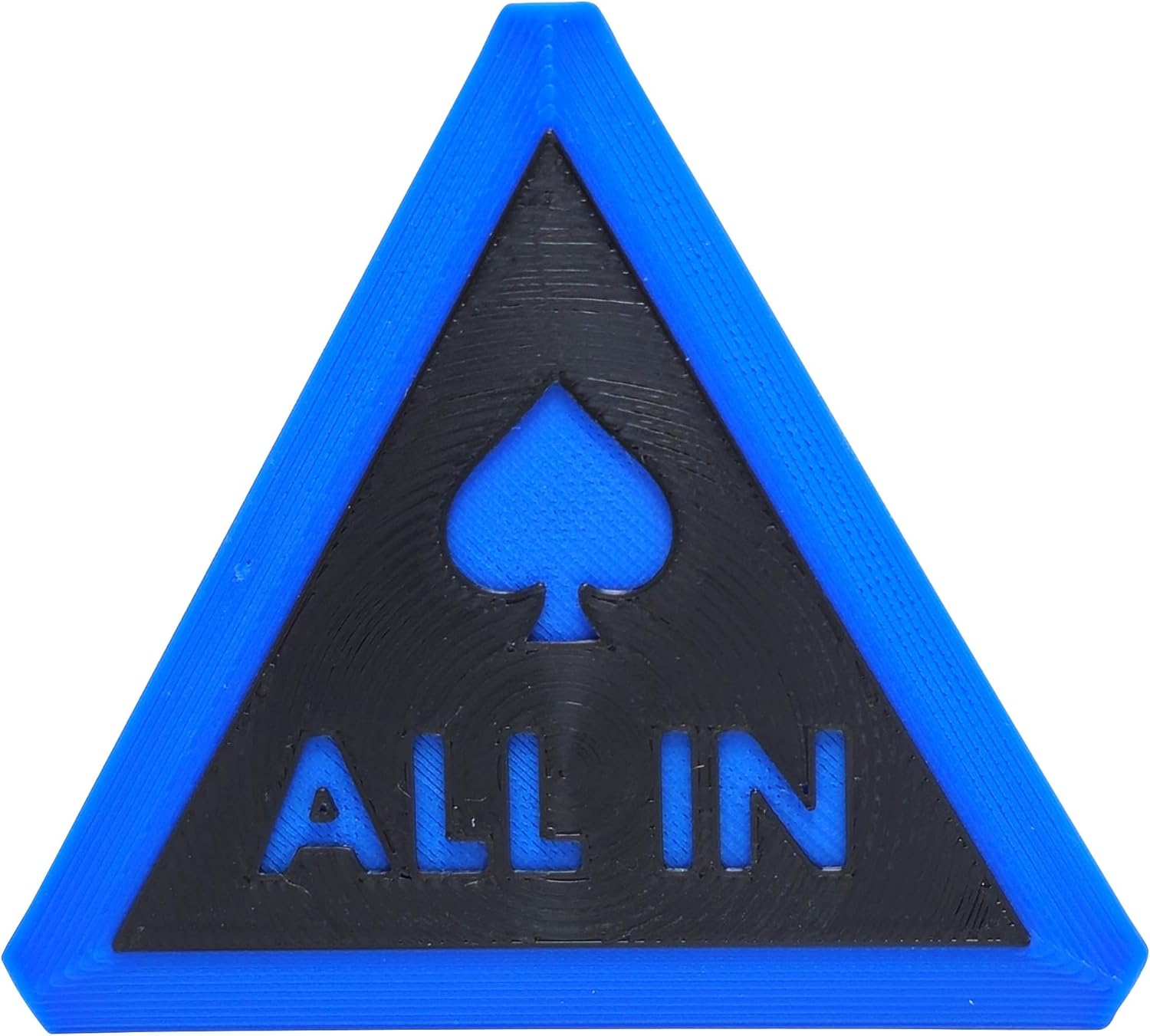 3D Printed All in Triangle Button for Texas Hold'em Poker